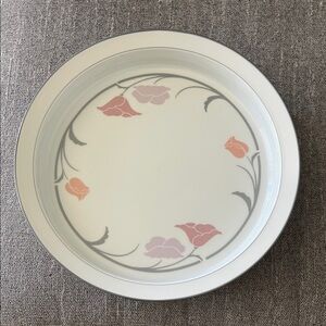 Dansk Tivoli Belles Fleurs Gray Quiche/Pie/Tart Plate